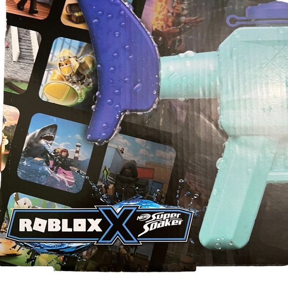 NERF Gun Super Soaker Roblox SharkBite SHRK 500 Summer Game Toy NEW - Picture 3 of 6